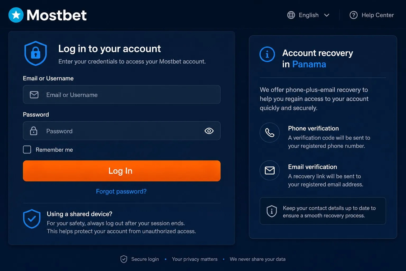 Mostbet login safely: protecting each session