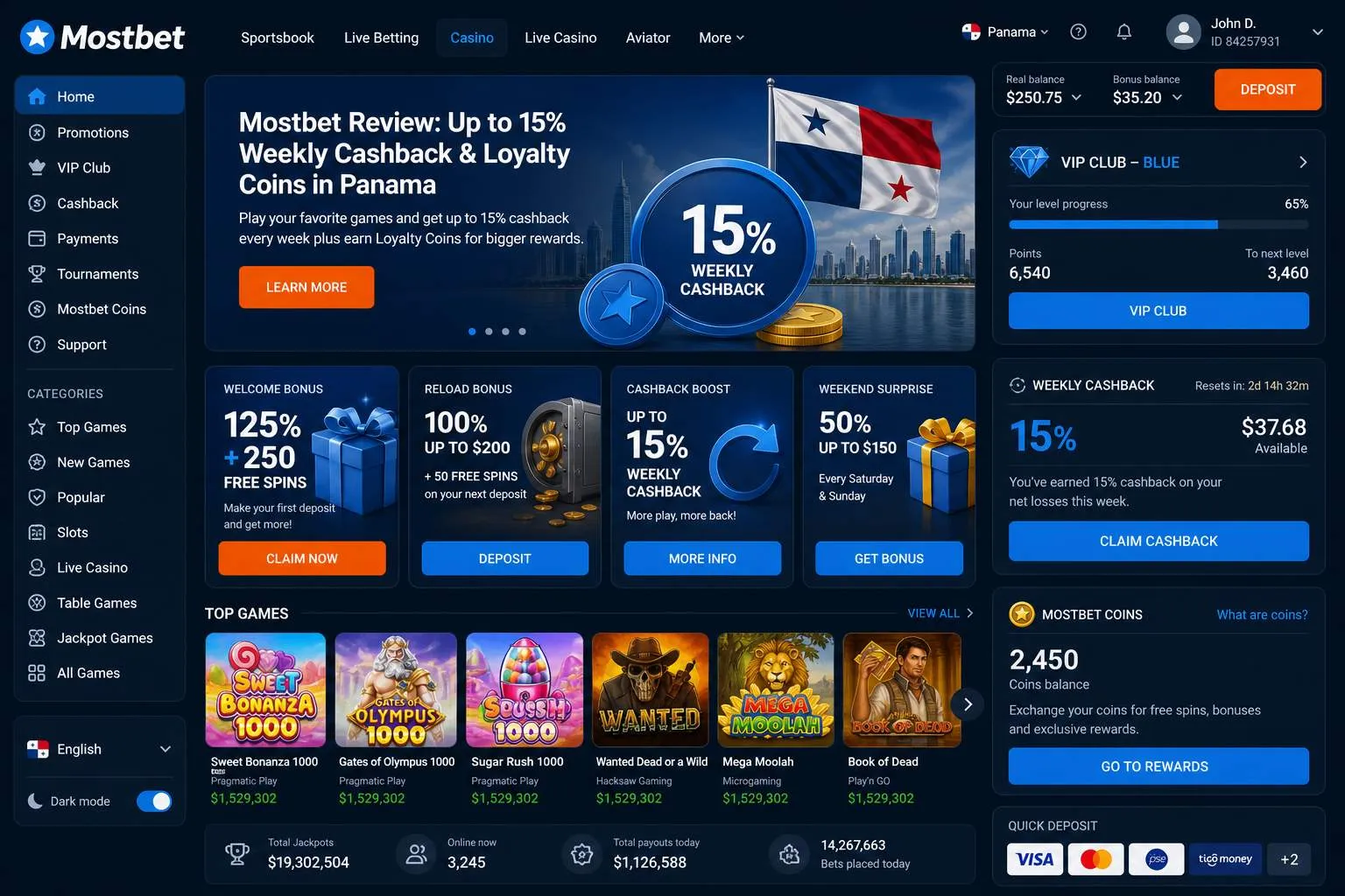 A Mostbet Casino review from the player's seat